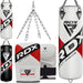 RDX Punch Bag for Boxing, 4Ft 5Ft Unfilled Heavy Bag anti Swing Set, White