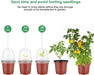 Plant Nursery Pots with Humidity Dome 4" Soft Transparent Plastic Gardening Pot Planting Containers Cups Planter Small Starter Seed Starting Trays for Seedling with 10Pcs Plant Labels，30 Sets