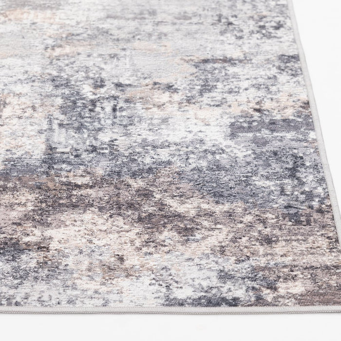 Better Homes & and Gardens Abstract Machine Washable Area Rug, Neutral, 5'X7'