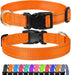 Reflective Dog Collar, Sturdy Nylon Collars for Large Girl and Boy Dogs, Adjustable Dog Collar with Quick Release Buckle, Red