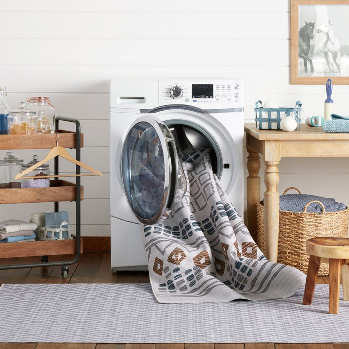 Wanda June Home Geo Washable Area Rug, Cream, 5'2" X 7'2" by Miranda Lambert