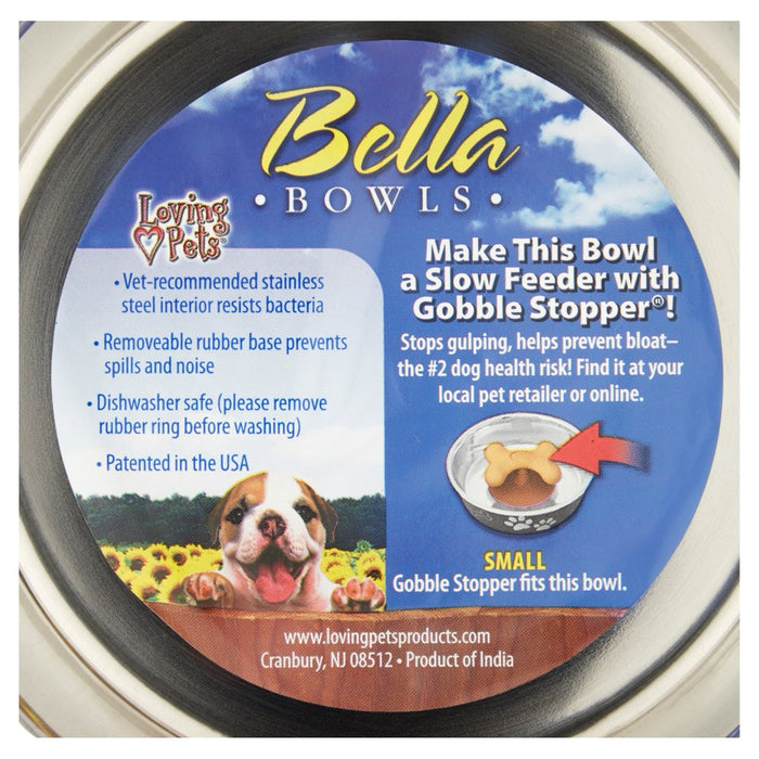 Loving Pets Bella Small Bowl, Merlot