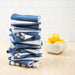 Mainstays, 18 Pack, 100% Cotton Waffle Dishcloths, Blue and Blue Stripe
