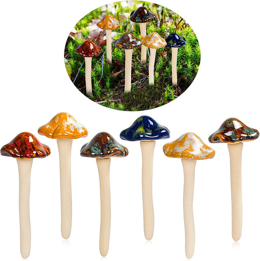 Garden Decor Mushrooms, Mushroom Pots for Yard Fairy Garden Decoration DIY Ornament for Dollhouse Potting Shed Flowerpot Plants Lawn Garden Outdoor Resin Statue