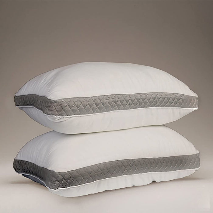 Lux Decor Collection Gusseted Queen Pillows Set of 2 - Comfortable Breathable Bed Pillows for Sleeping (18X26)