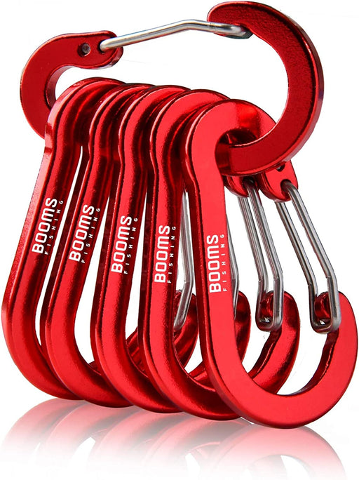 CC1 Multi-Use Carabiner Clip, 6 Pack Small Caribeener Clips, Mini Keychain Caribeaner Clip 2 Inch, Aluminum D Ring Carabiners, Multi-Colored