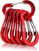 CC1 Multi-Use Carabiner Clip, 6 Pack Small Caribeener Clips, Mini Keychain Caribeaner Clip 2 Inch, Aluminum D Ring Carabiners, Multi-Colored