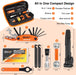 Bicycle Repair Bag & Bicycle Tire Pump, Home Bike Tool Portable Patches Fixes, Inflator, Maintenance for Camping Travel Essentials Tool Bag Bike Repair Tool Kit Safety Emergency All in One Tool