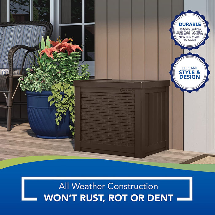 22 Gallon Small Resin Storage Seat, Java, SSW600J