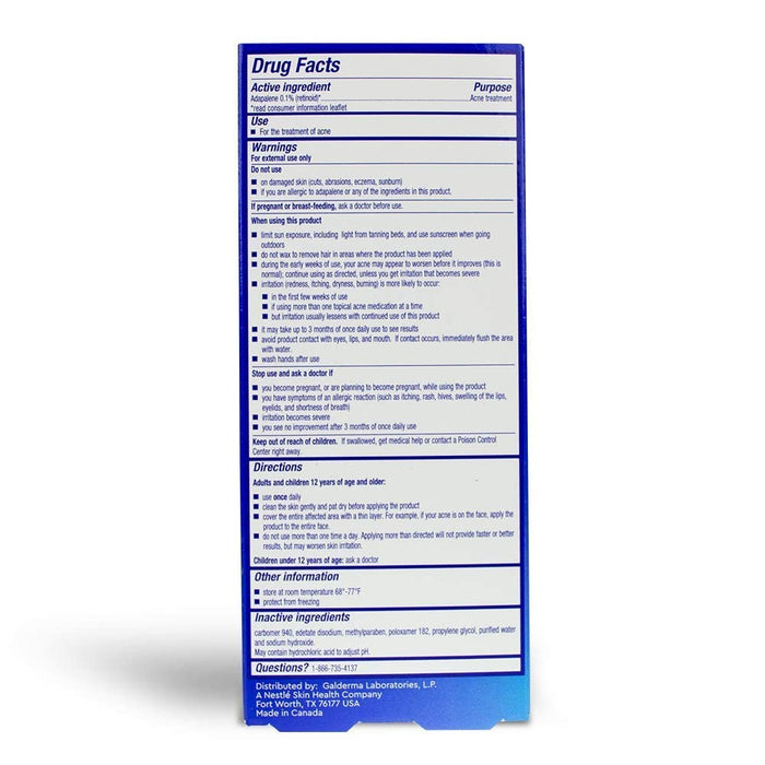 Acne Treatment Differin Gel, 30 Day Supply, Retinoid Treatment for Face with 0.1% Adapalene, Gentle Skin Care for Acne Prone Sensitive Skin, 15G Tube (Packaging May V