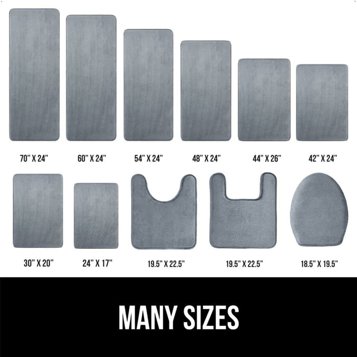 Gorilla Grip Thick Memory Foam Bath Rugs, Soft Absorbent Velvet Bathroom Mats, Durable Dots on Underside, Machine Washable Bathmat, Carpet Rug Room Decor for Shower Floor, 24X17 Mat, Graphite Gray