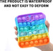 2 Packs Pop Fidget Sensory Toys, Autism Special Needs Stress Relief Silicone Pressure Relieving Toys, round and Square Squeeze Toys for Kids Children Adults (Set of 2)