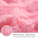3 Piece Fluffy Duvet Cover Set, Luxury Ultra Soft Faux Fur Fuzzy Comforter Cover Set, Velvet Shaggy Plush Furry Bedding Set with 2 Pillow Covers, Zipper Closure, Queen Size, Pink