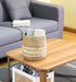 Mainstays Natural Seagrass Basket with Cream Color Stripes