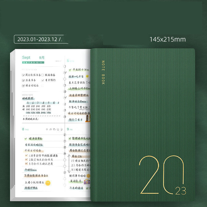 2023 Weekly Schedule A5 Calendar Self Discipline