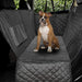 Honest Luxury Quilted Dog Car Seat Covers with Side Flap Pet Backseat Cover for Cars, Trucks, and Suv'S - Waterproof & Nonslip Diamond Pattern Dog Seat Cover Black Large (57''Wx60''L)