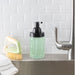 Mason Jar Foaming Soap Dispenser - Black - with 16 Ounce Plastic Mason Jar - Two Pack!