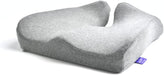 Patented Pressure Relief Seat Cushion for Long Sitting Hours on Office/Home Chair, Car, Wheelchair - Extra-Dense Memory Foam for Hip, Tailbone, Coccyx, Sciatica - Light Grey