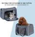 A4Pet Airline Approved Cat Carrier Expandable Dog Carriers,Soft-Sided Portable Pet Travel Washable Carrier for Kittens,Puppies,Rabbit,Hamsters