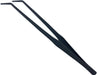 FRUTA Aquarium Tweezers Stainless Steel Curved Tweezer with Carbonation Protection Coating against Rust Long Reptiles Feeding Tongs for Aquatic Plants Spider Snakes Lizards, 15 Inch - Black Curved
