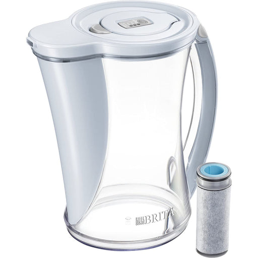 Large Water Filter Pitcher for Tap and Drinking Water with 1 Stream Filter, Lasts 2 Months, 10-Cup Capacity, BPA Free, Lake Blue
