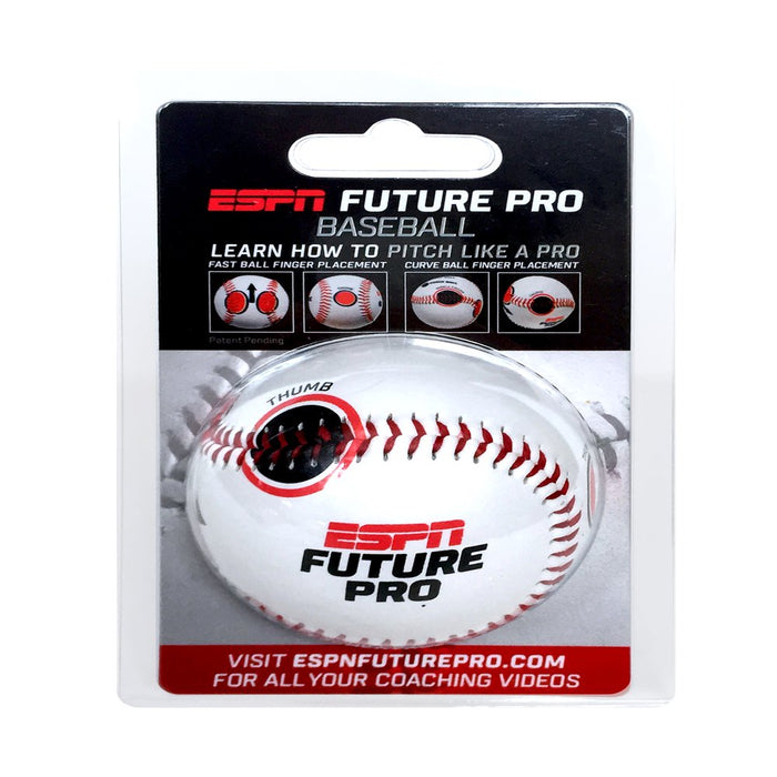 ESPN Future Pro Full Size Baseball-Learn How to Pitch like a Pro (With Fastball and Curveball Finger Placement)
