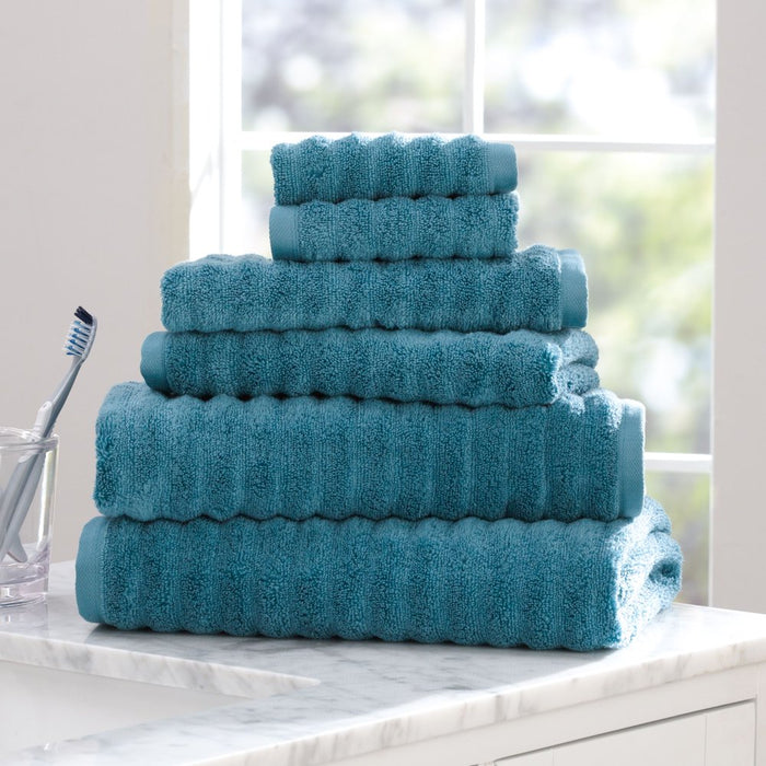 Mainstays Performance Textured Bath Sheet, 62" X 30", Cool Water