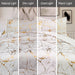 Gold Metallic Marble Comforter Set Queen Size Foil Print Glitter Bedding Sets,White/Gold, Queen