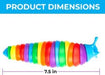 Push Pop Bubble Fidget Slug Sensory Toy - for Autism, Stress, Anxiety - Kids and Adults (Slug)