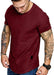Fashion Mens T Shirt Muscle Gym Workout Athletic Shirt Cotton Tee Shirt Top