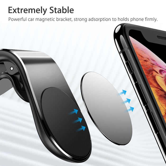 Magnetic Car Phone Mount Universal Air Vent Clip Phone Holder Hands Free Car Phone Mount for Iphone 11/11 Pro Xs Max X XR 8 Plus, Samsung Galaxy S10 S10+ S10E S9 S8, More Smartphones