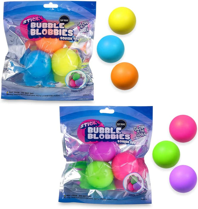 Top Trenz Sticky Bubble Blobbies -Squishy Fidget Toys for Kids. Cool Pack of Toy for Boys & Girls. Small Sensory Ball for Stress Relief. Classroom Fidget Toy, Party Favors & Prizes.(Frappe/Ice Cream)