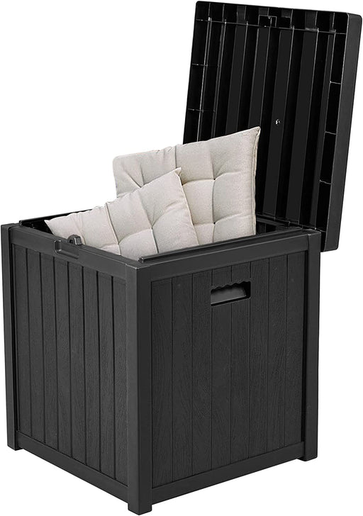 All-Weather Outdoor Storage Deck Box Container Patio Garden Furniture Outdoor Storage for Furniture Cushions, Gardening Tools and Pool Toys (Black)