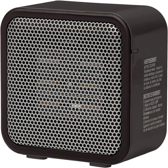 500-Watt Ceramic Small Space Personal Mini Heater - Black