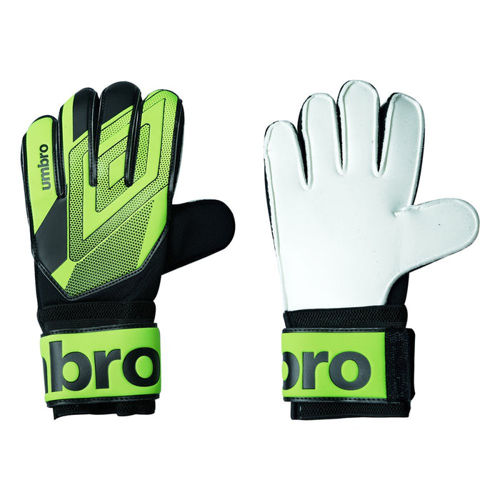 Umbro Junior Soccer Goalie Gloves, Green, 1 Pair, for Soccer Training, Medium Size, for Junior