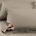 - Soft 100% Cotton Sheets, Full Size Sheet Sets, 4 Pc Set, 400 Thread Count Sateen Bedding, Deep Pocket Sheets, Cooling Sheets, Full Sheets, Stripe Bed Set (Stripe - Beige)
