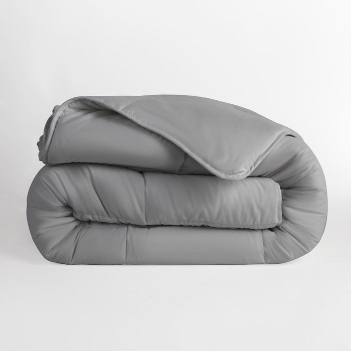 Gray All Season Alternative down Solid Comforter, Full/Queen, by Noble Linens