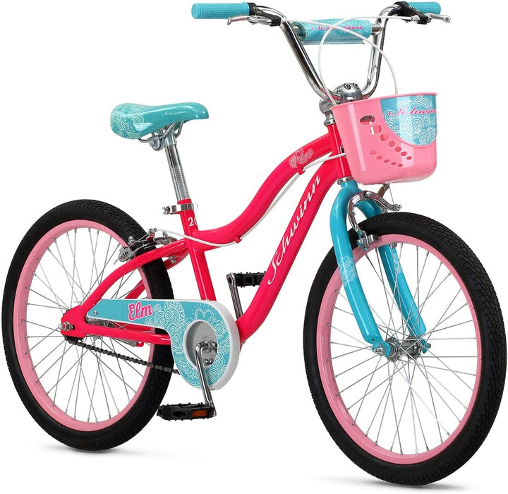 Koen & Elm Big Kids Bike, 20-Inch Wheels, Kickstand Included, Basket or Number Plate, Ages 7-13 Years Old, Rider Height 48-60-Inches