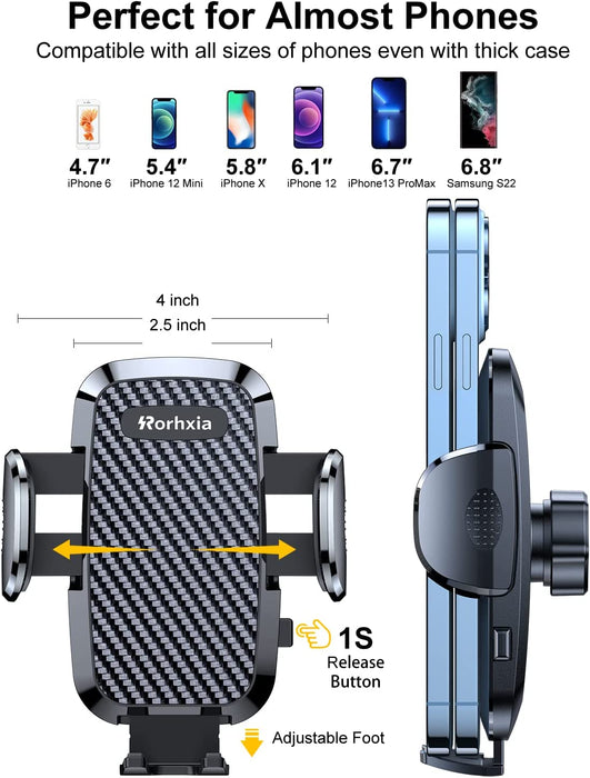 Car Vent Phone Mount, [Never Blocking Vent, Enjoy the Comfort of the A/C] Hands-Free Universal Extension Clip Air Vent Phone Holder Car Fit for All Phones Iphone Samsung More