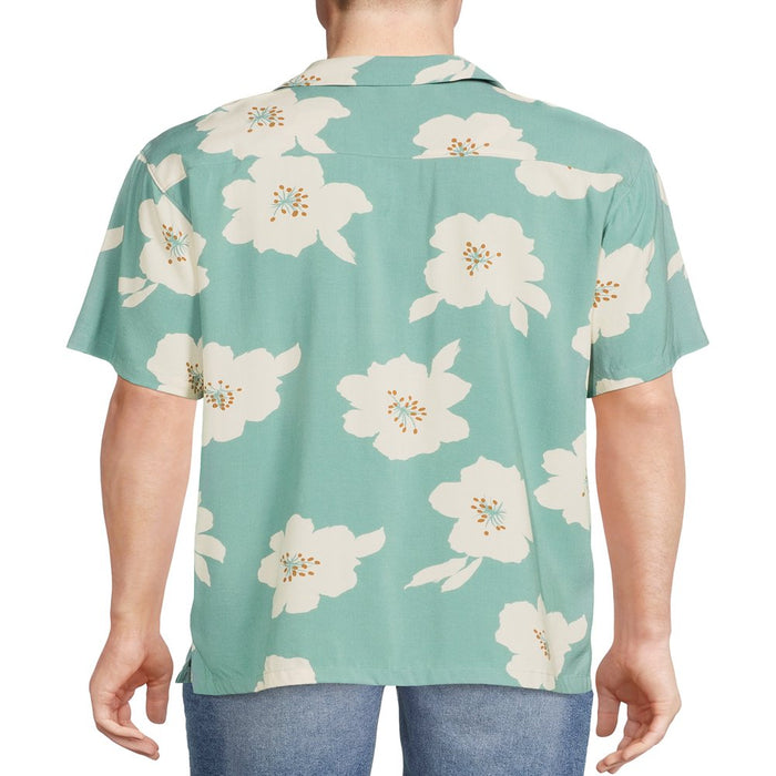 No Boundaries Men'S and Big Men'S Rayon Shirt with Short Sleeves