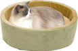 K&H PET PRODUCTS Thermo-Kitty, Heated Cat Bed Large 20 Inches Sage/Tan