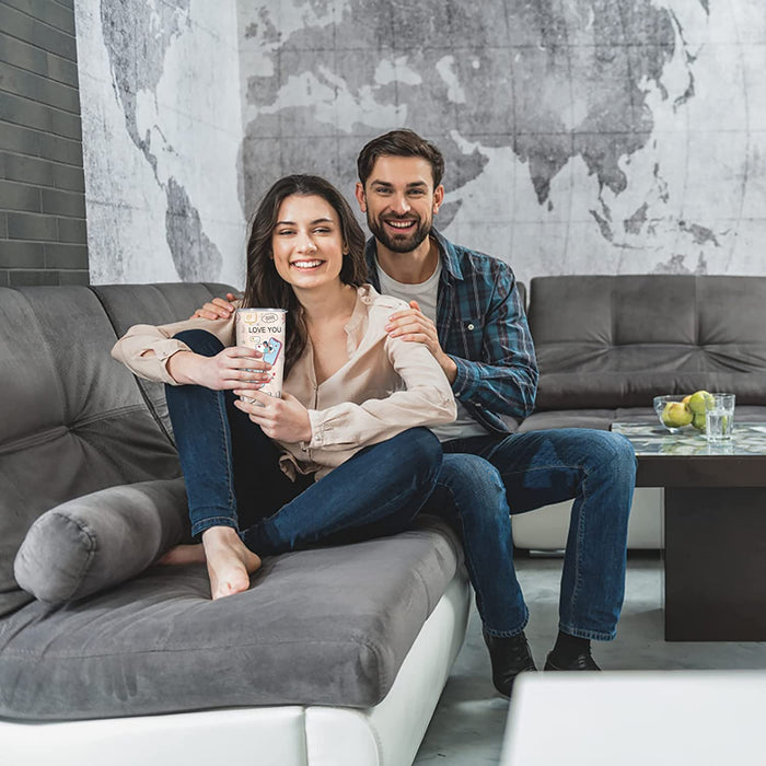 Gifts for Women Men, Anniversary Romantic Gifts for Her Him, Valentines Day Gifts for Boyfriend from Girlfriend, Birthday Christmas Gifts for Wife from Husband - Stainless Steel Tumbler 20Oz