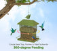 Bird Feeders for Outdoor Hanging, Metal Squirrel Proof Bird Feeder for outside Wild Birds, 6 Perches 4 Lbs Large Seed Capacity, Perfect for Cardinal, Blue Jay, Finch, Gift for Bird Lovers