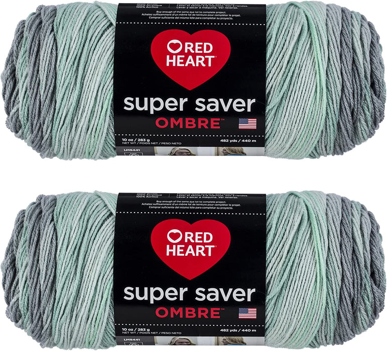 Red Heart Super Saver Jumbo Yarn, Sunny 2 Pack