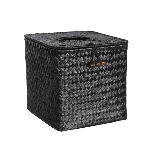 Straw Woven Tissue Box Cover, Vintage Wicker Tissue Box Cover Square, Home Toilet Paper Holder, or Napkin Dispenser