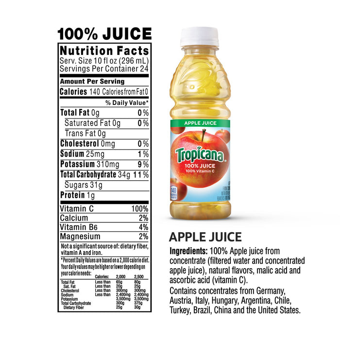 Tropicana 100% Juice 3-Flavor Classic Variety Pack,10 Fl Oz (Pack of 24)