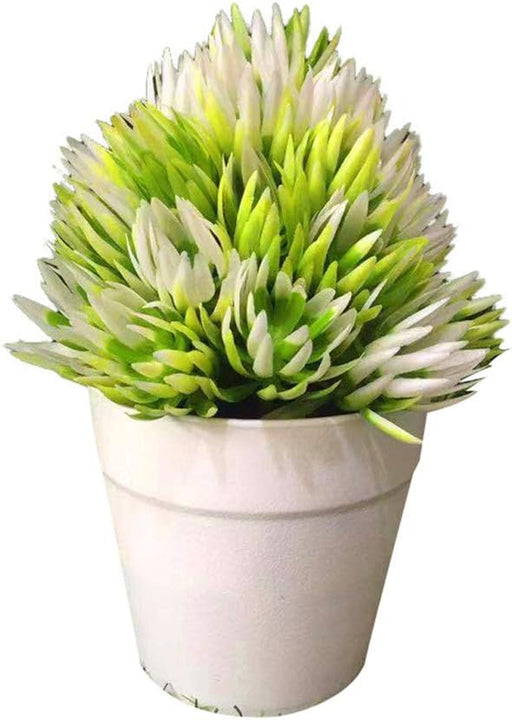 Realistic Potted Artificial Succulent Plants Home Office Desktop Bonsai Decor White