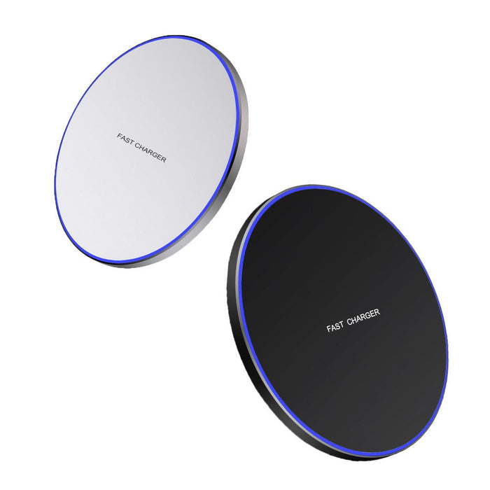 Wireless Charger for Apple Samsung Mobile Phones Aluminum Alloy Disc Wireless Charger QI 10 W Fast Charging