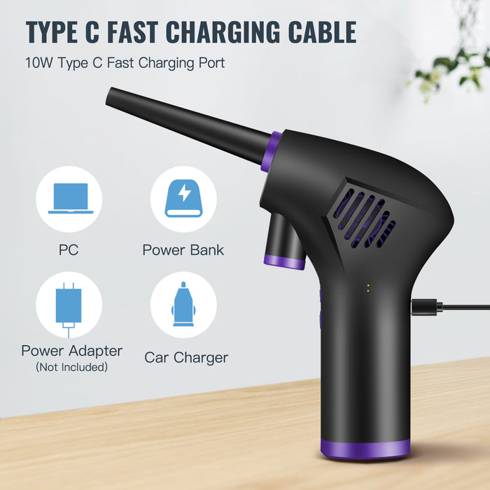 Wireless Air Duster for Computer Cleaning 15000Mah /6000Mah USB-C Air Blower, Handheld Home Duster Cleaner for Laptop Car Clean