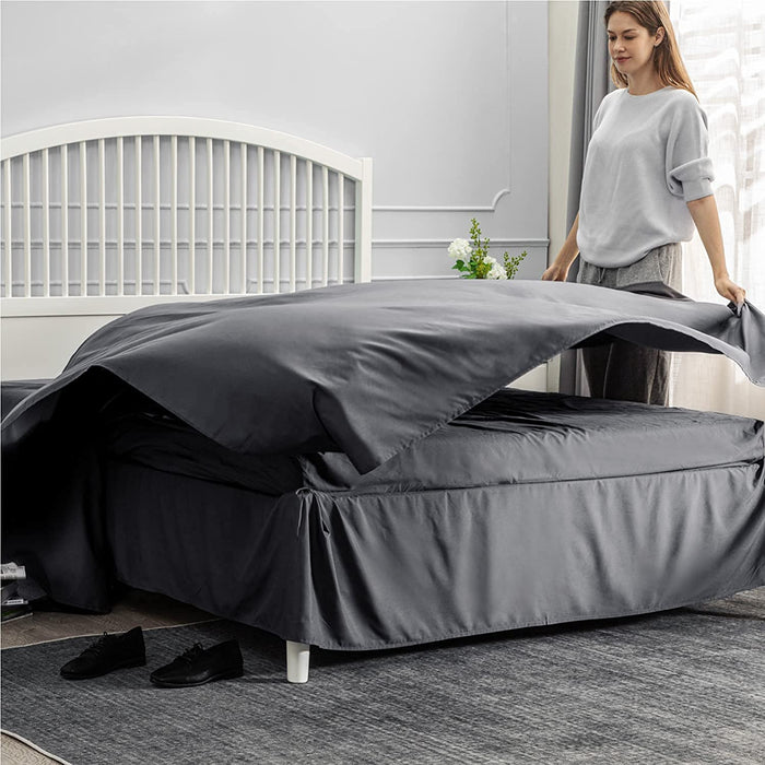 Bedsure Full Size Comforter Sets - Bedding Sets Full 7 Pieces, Bed in a Bag Dark Grey Bed Sets with Comforters, Sheets, Pillowcases & Shams,Adult & Kids Bedding